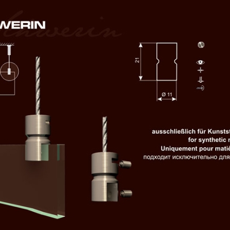 Edelstahl-Schilderhalter zur oberen Befestigung von Schildern von 3 bis 6 mm Schildstärke, OHNE SCHILDBOHRUNG