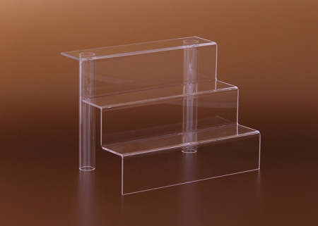 Dekotreppe- mit drei Stufen aus transparentem Plexiglas In verschiedenen Größen erhältlich