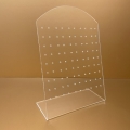 Exklusive Ohrringständer aus Plexiglas - ideal für Schaufenster und Geschäfte. Größe: 180x260mm (Breite-Höhe) Farbvarianten: transparent, halbopal, schwarz
