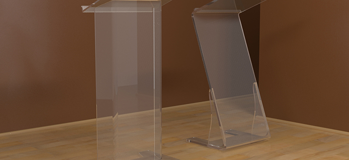 Rednerpult zu Veranstaltungen in verschiedenen Materialgrößen