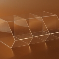 Warenschütte aus Plexiglas für Backwaren eignet sich als Thekenaufsatz für eine verkaufsfördernde Präsentation von Artikeln.